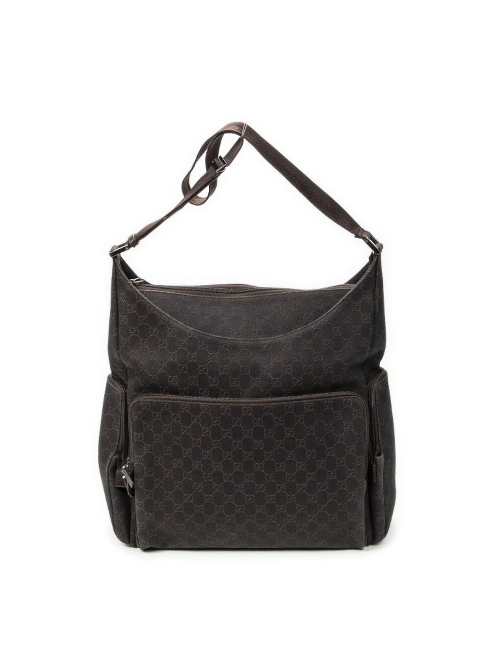 Gucci Large Front Pocket Messenger Dark Brown GG Denim Canvas